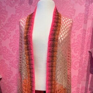 ROSE CARMINE - MOHER OMBRE - CARDIGAN